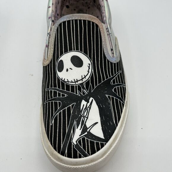 The Nightmare Before Christmas Slip-On Loafer Shoes Wms Sz 6.5 Hologram Holiday - Picture 4 of 10